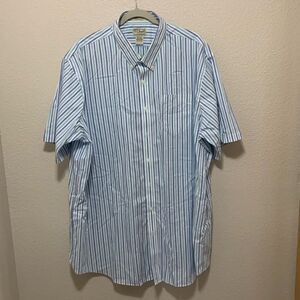L.L. Bean Men’s Dress Shirt Size 2XLT Purple/Teal Stripes